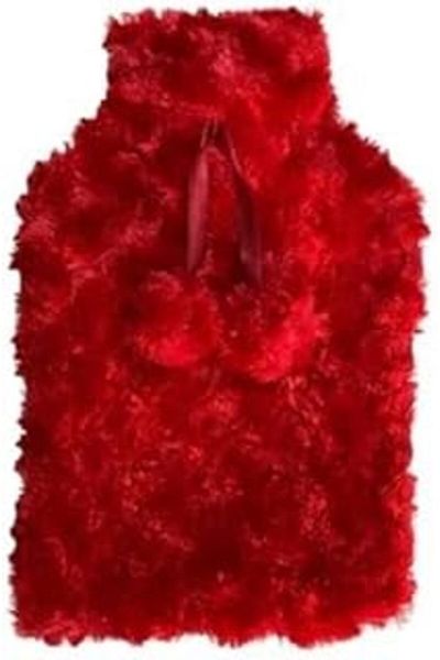 Hepta Collection Bosphorus Homi Hot Water Bag Red Color, Thermoform with Pompom 26X17X2Cm 1 Liter