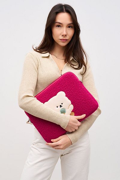 MORCA Fuchsia 13" & 14" Inch Compatible Teddy Bear Laptop Lock
