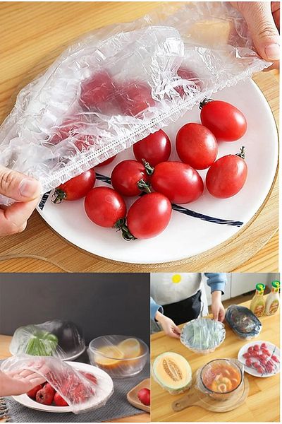 evimis evinizi mislendirmeye dair herşey 100 Practical Freshness Preserving Pots and Saucer Caps |   Multi-Purpose Cover Food Cap Stretch Film