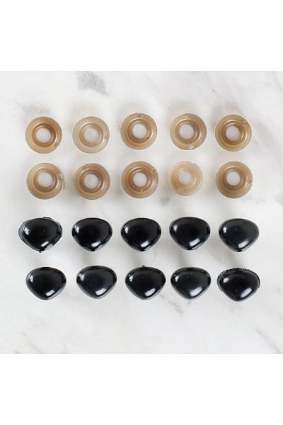 SAVA HOME COLLECTİON Loren 14 mm Μαύρο 10 τεμάχια Amigurumi μύτη