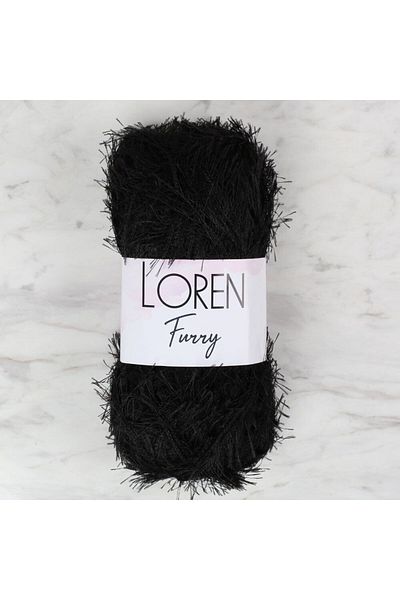 SAVA HOME COLLECTİON Loren Furry Μαύρο Πλεκτό Χέρι - RF1001 - 34066