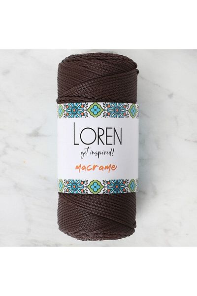 shop Loren Macrame Brown Hand Knitting Yarn - Rm 0210 - 34338