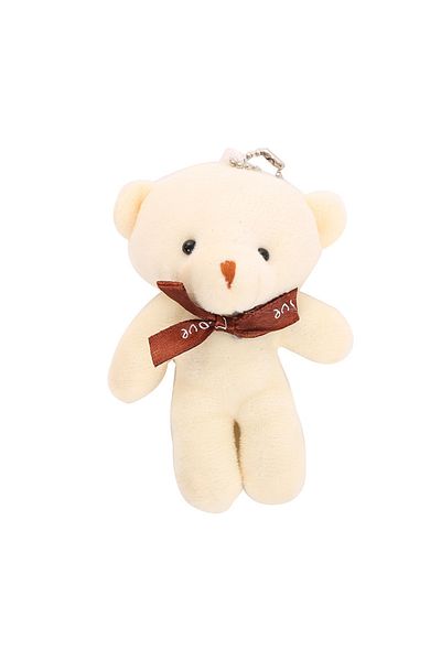 Choice 11cm-30cm Beige 10pcs/pack 12cm Mini Bow Tie Teddy Bear Pendant Plush Toy Colorful Teddy Plush Keych
