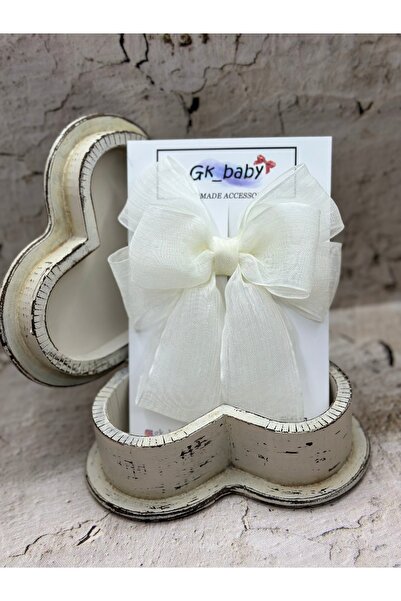 GK Ecru Organza Bow