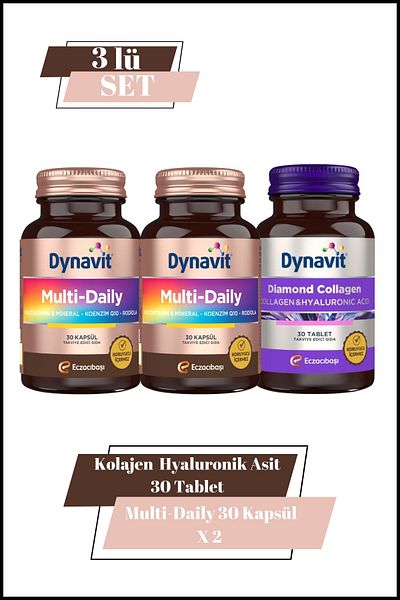 Dynavit Diamond Collagen&Hyaluronic Acid + Multi-Daily 30 Capsules X2