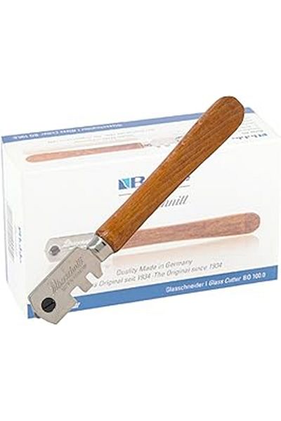 Mu Art Bohle Silberschnitt Wooden Handle Glass Cutting Apple