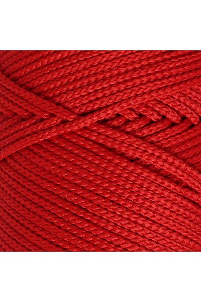 SAVA HOME COLLECTİON Loren Polyester Soft Macrame Κόκκινο Πλεκτό Σχοινί - LM019 - 34432