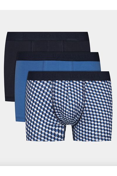 U.S. Polo Assn. Ανδρικό σετ μπόξερ 3 τεμαχίων 95% βαμβάκι 5% ελαστάνη USPA με άδεια χρήσης