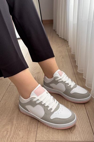 ALTUNTAŞ White/Powder Color Air Sole Sneakers & Sports Shoes (3 Cm Sole)