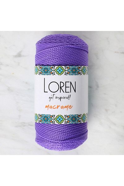 SAVA HOME COLLECTİON Loren Macrame Purple Hand Knitting Yarn - RM 0141 - 34346