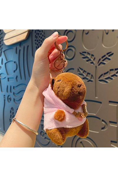 Choice Pink-hoodie B Cute Capybara Plush Toy Hoodie With Wings Simulation Doll Small Size Stuffed Animals A