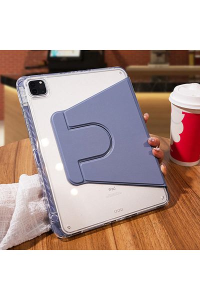 Choice حافظة حامل أقلام رمادية وزرقاء لجهاز iPad Pro 11 2024 iPad A16 11th 10th 10.2 9th 8