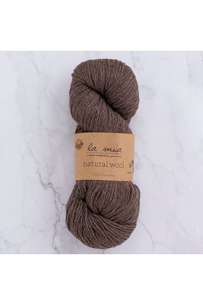 Ethab Ticaret La Mia Natural Wool Dark Brown Hand Knitting Lanyard - H6 - 33603