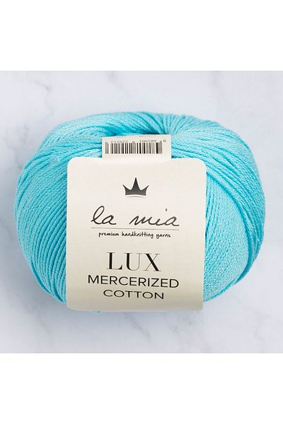 SAVA HOME COLLECTİON Ръчно плетена дамска тениска La Mia Lux от мерсеризиран памук в синьо-зелен цвят - 123 33749