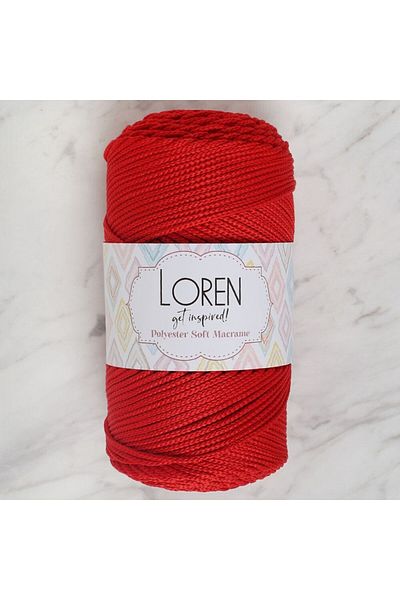 SAVA HOME COLLECTİON Loren Polyester Soft Macrame Κόκκινο Πλεκτό Σχοινί - LM019 - 34432