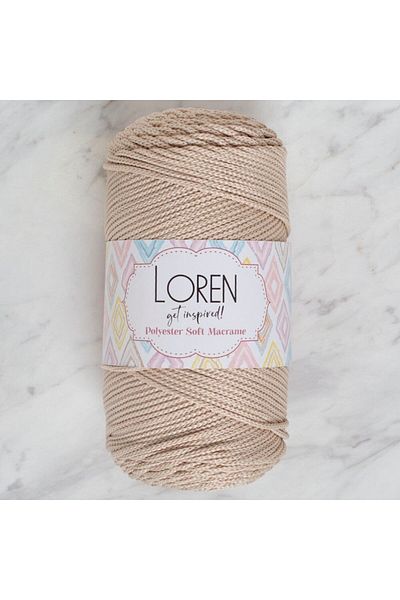 SAVA HOME COLLECTİON Loren Polyester Soft Macrame Stone Color Πλεκτό νήμα χειρός - LM005 - 34428