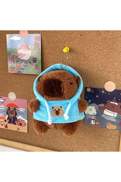 Choice Blue-hoodie C Cute Capybara Plush Toy Hoodie With Wings Simulation Doll Small Size Stuffed Animals A