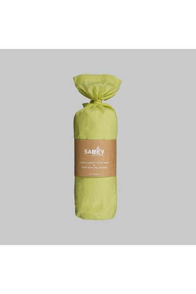 Sarev Mustard 100% Cotton Oversize Size 200*200 cm 2 Pieces Pillowcase Fitted Sheet Set Mustard