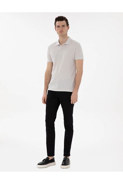 Pierre Cardin PİERRE CARDİN WOVEN Μαύρο Slim Fit Canvas Παντελόνι
