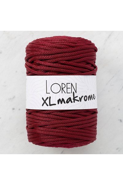 SAVA HOME COLLECTİON Loren XL Macrame Claret Red Πλεκτό Κλωστή - R049 - 33715