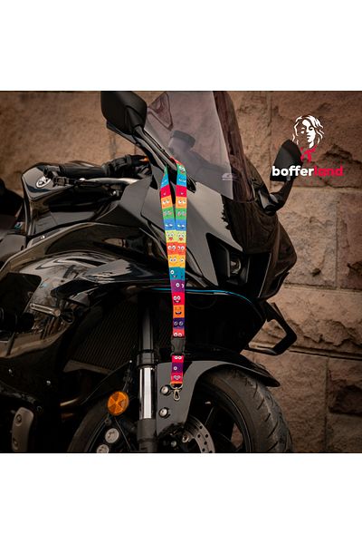 bofferland Ride Tag - Motorcycle Automobile Fabric Hook Phone Holder and Neck Strap