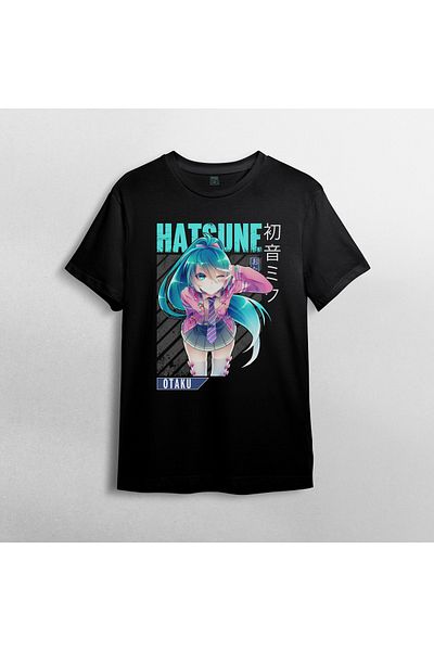 Pixxa Μπλουζάκι Hatsune Miku 100% βαμβακερό με λαιμόκοψη μοντέλο 4