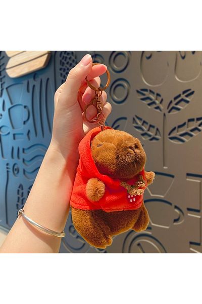 Choice Red-hoodie B Cute Capybara Plush Toy Hoodie With Wings Simulation Doll Small Size Stuffed Animals An