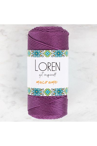 E NATIONAL Loren Macrame Purple Hand Knitting Twine - Rm 0160 - 34347