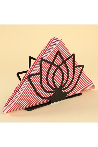 SAVA HOME COLLECTİON Метална поставка за салфетки Loren Home Lotus, черна