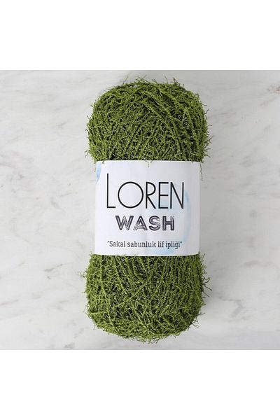 SAVA HOME COLLECTİON Πράσινο πλεκτό νήμα Loren Wash - R142 - 34032
