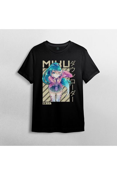 Pixxa Μπλουζάκι από 100% βαμβάκι Hatsune Miku Crew Neck Model 3