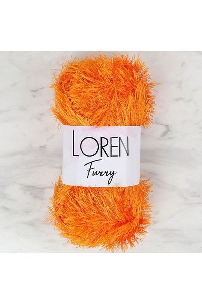 SAVA HOME COLLECTİON Loren Furry Orange Πλεκτό Σχοινί - RF103 - 34065