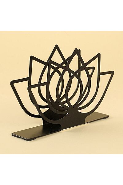 SAVA HOME COLLECTİON Метална поставка за салфетки Loren Home Lotus, черна