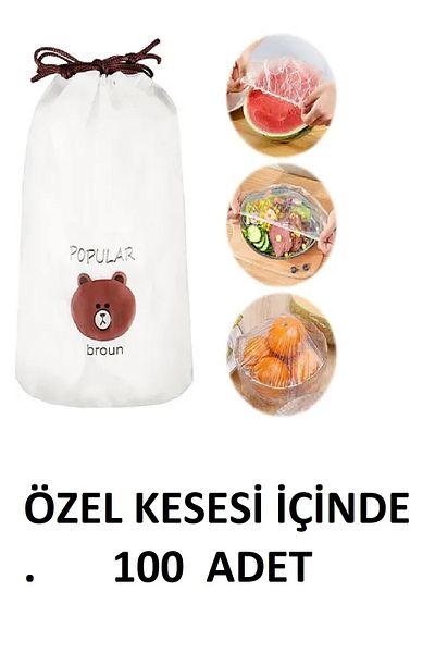 evimis evinizi mislendirmeye dair herşey 100 Practical Freshness Preserving Pots and Saucer Caps |   Multi-Purpose Cover Food Cap Stretch Film