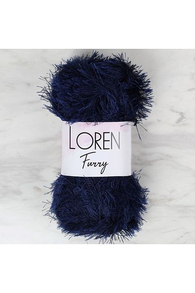 SAVA HOME COLLECTİON Πλεκτό νήμα Loren Furry Navy Blue - RF005 - 34044