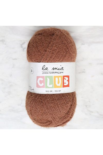 La Mia Yarn Φόρεμα La Mia Club 621 Μοντέλο Καφέ Πλεκτό Νήμα