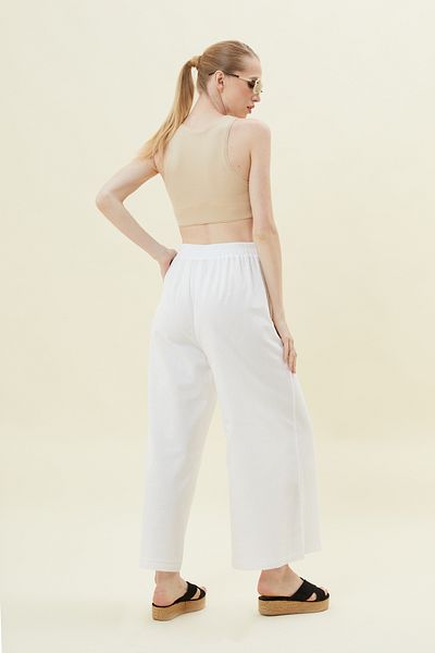 VERDA Elastic Waist Cotton Trousers