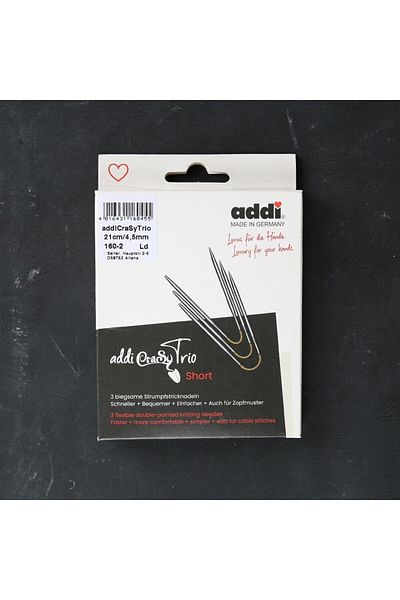 SAVA HOME COLLECTİON Σετ κάλτσες Addi CrasyTrio 3 τεμαχίων 4,5mm 21cm με μυτερές κάλτσες