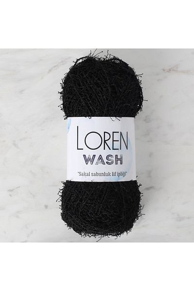 SAVA HOME COLLECTİON Прежда за ръчно плетене Loren Wash, черна - R004 - 34041