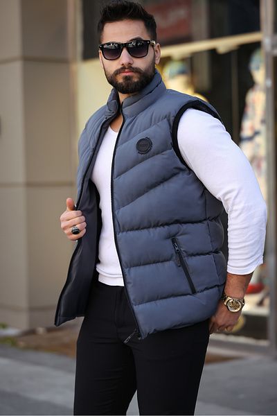 S&M CLOTHİNG New Season Arm Detail Waterproof Inflatable Vest