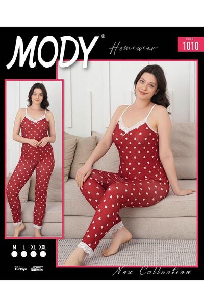 MODY Milan yumuşak dokulu İp askılı pijama takımı