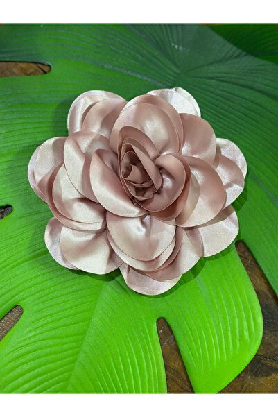 Gönülden Tasarım Ružičasta kapa 20 cm SATIN Reljefni cvet Dodatak za šivanje ...