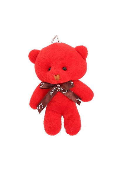 Choice 11cm-30cm Red 10pcs/pack 12cm Mini Bow Tie Teddy Bear Pendant Plush Toy Colorful Teddy Plush Keychai