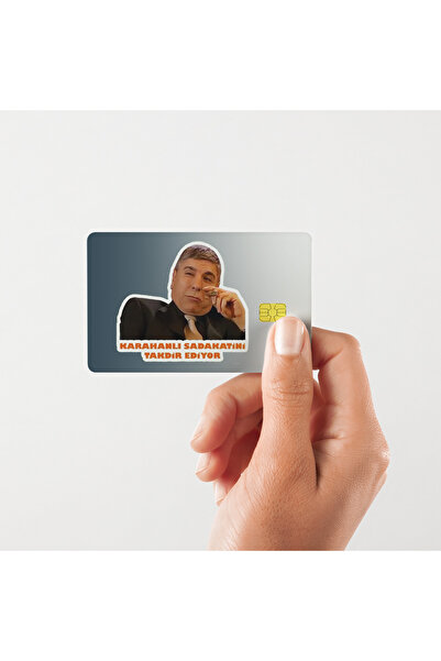 Huggy Craft Kurtlar Vadisi Kılıç "Karahanlı takdir ediyor" yazılı Kart Kaplam...