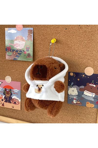 Choice White-Hoodie C Cute Capybara Plush Toy Hoodie with Wings Simulation Doll Small Size Stuffed Animals