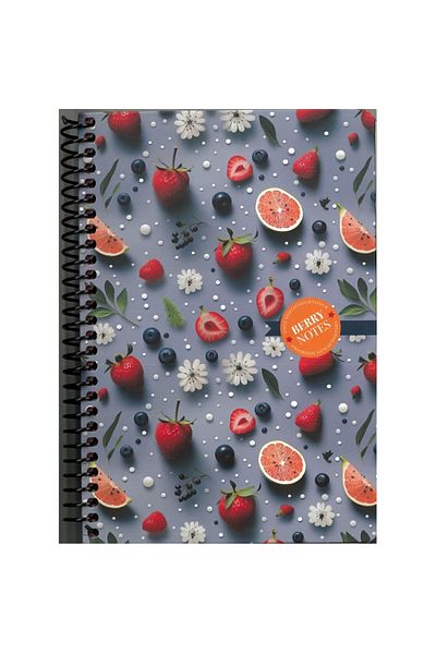 Gıpta GIPTA Berry Notes - Spiraled Hard Cover 17x24 120YP Checked Notebook