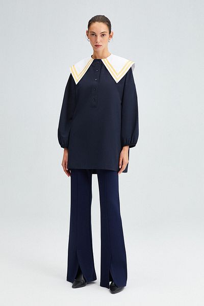 Touché Privé COLLARED POPLIN TUNIC