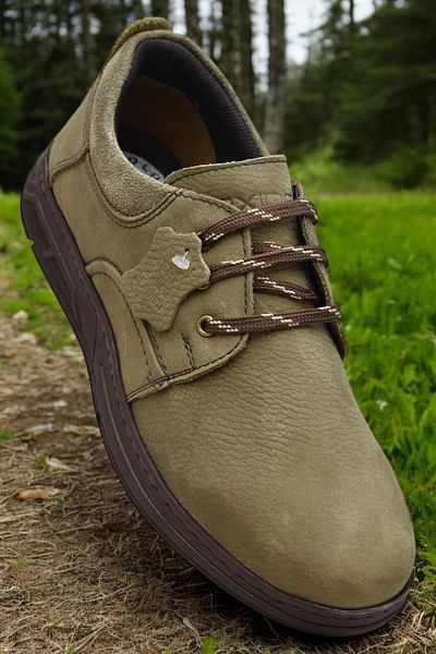 ISPARTALILAR 518-8 Orthopedic Sole Genuine Leather Men's Shoes Casual Daily Khaki Men's Shoes
