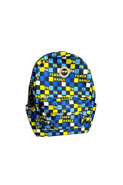 Fenerbahçe Me 24702 Checker Patterned Parachute Fabric Backpack