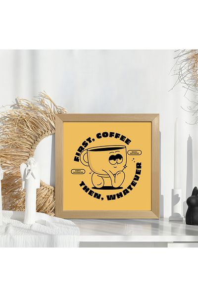 HOMEPACK Единична картина с дървена рамка, единичен плакат, картина KTC/017